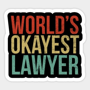 World's Okayest Lawyer Sticker